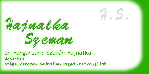 hajnalka szeman business card